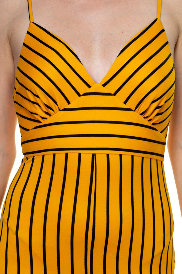 Stripe Sleeveless Jumpsuit