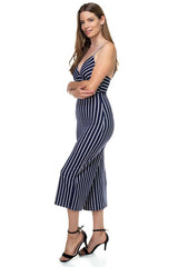 Stripe Sleeveless Jumpsuit