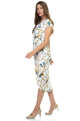 Baroque Print Maxi Dress