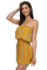 Tube Top Stripe Romper