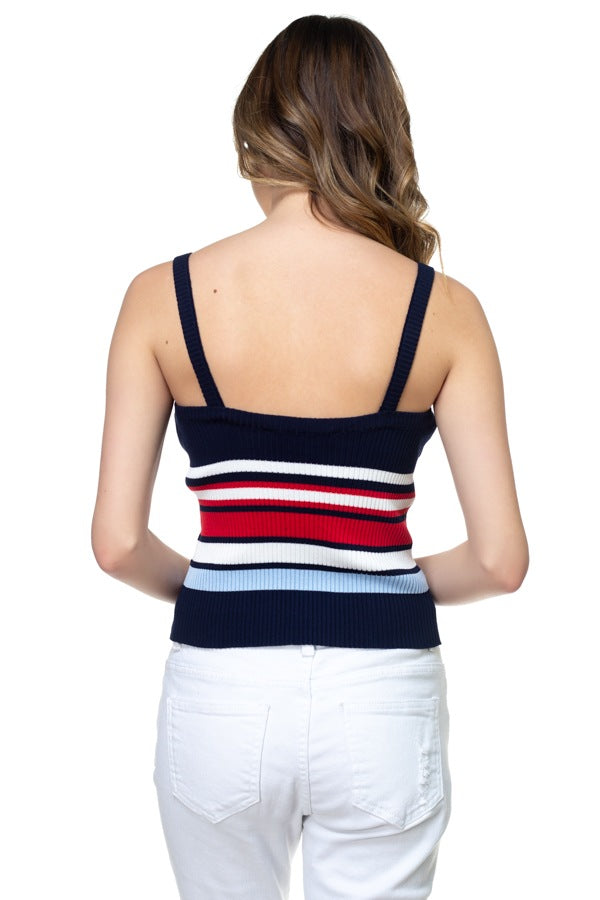 Stripe Sweater Cropped Top