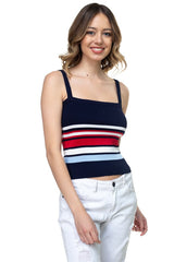 Stripe Sweater Cropped Top