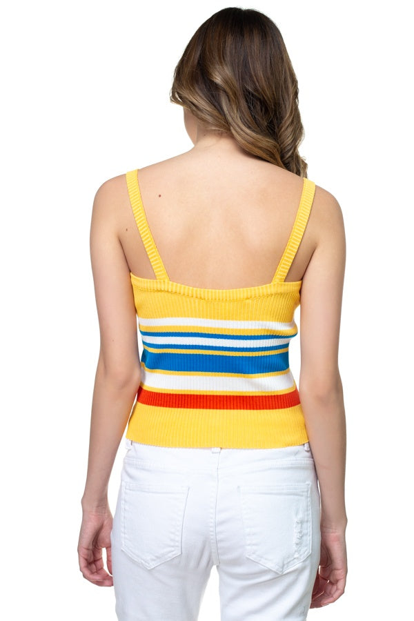 Stripe Sweater Cropped Top