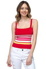 Stripe Sweater Cropped Top