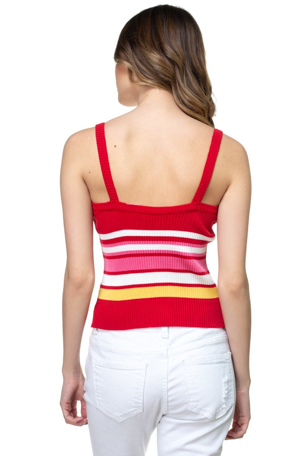 Stripe Sweater Cropped Top
