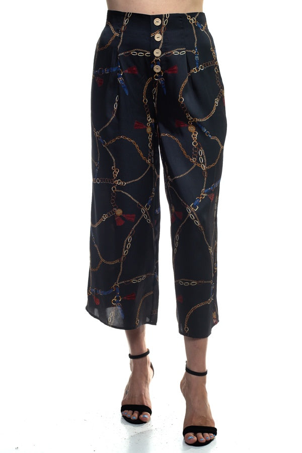 Smocked Off Shoulder Top & Button Pants Set