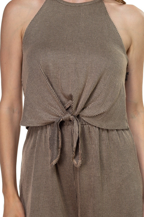 Sleeveless Stripe Romper