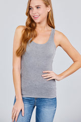 Racer Back Rib Tank Top
