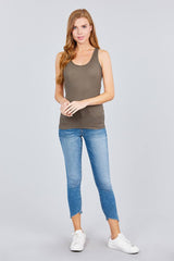 Racer Back Rib Tank Top