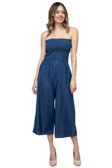 Smocked Tube Top Jumpsuit