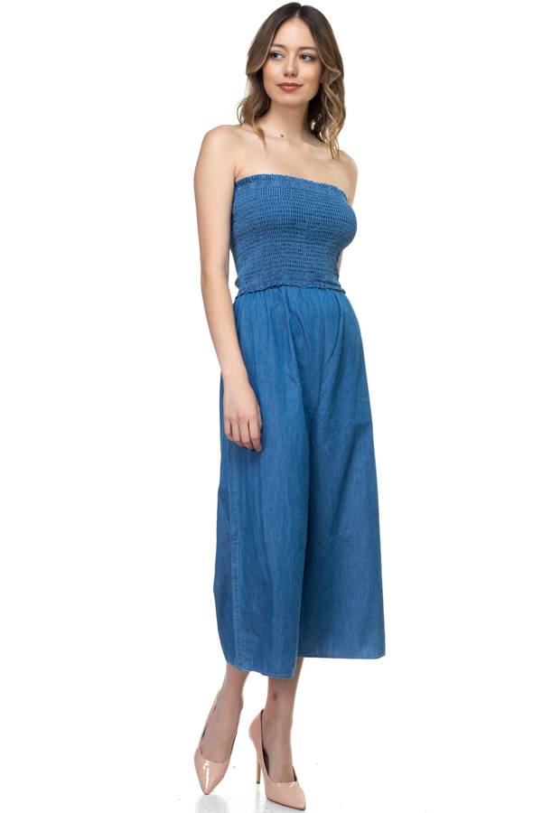 Smocked Tube Top Jumpsuit