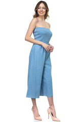 Smocked Tube Top Jumpsuit