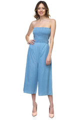 Smocked Tube Top Jumpsuit