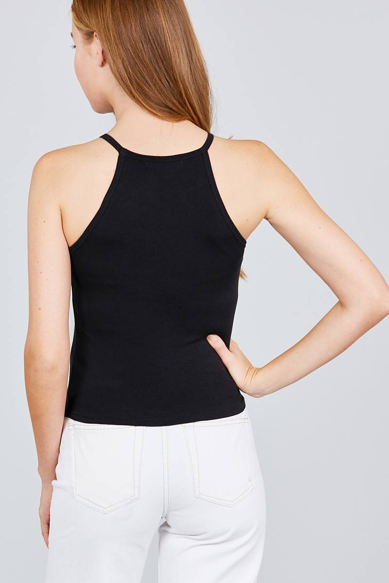 Halter Neck Knit Top