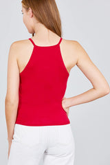 Halter Neck Knit Top