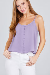 Front Button Cami Woven Top