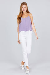 Front Button Cami Woven Top