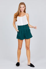Front Button Cami Woven Top