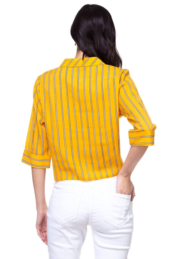 Stripe Knot Top Shirt