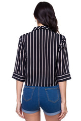 Stripe Knot Top Shirt