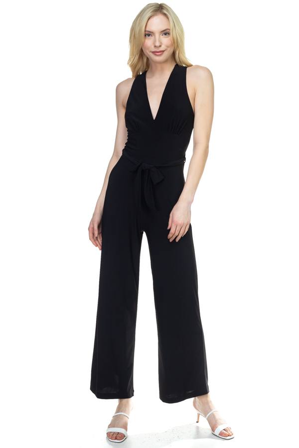 Strapless Belted Jumpsuit