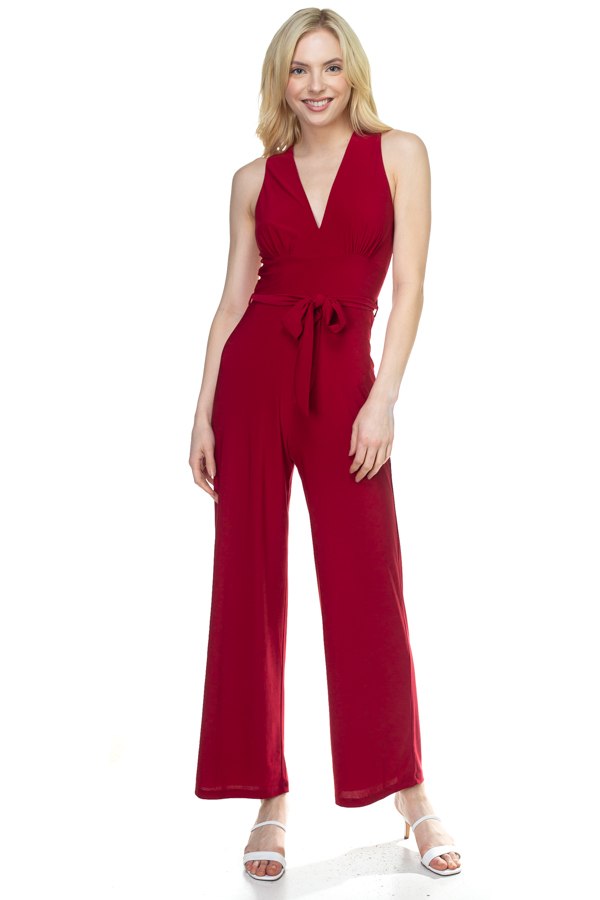 Strapless Belted Jumpsuit