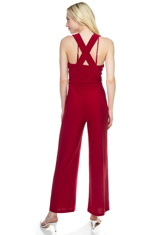 Strapless Belted Jumpsuit