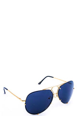 Rimless Trendy Aviators Spring Hinge Sunglasses