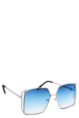 Color Metal Uv400 Square Sunglasses
