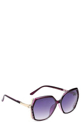 Stylish Rhinestone Accent Sunglasses