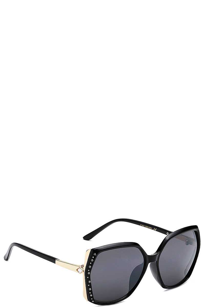 Stylish Rhinestone Accent Sunglasses