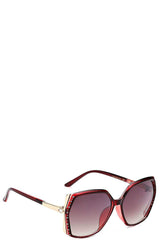 Stylish Rhinestone Accent Sunglasses