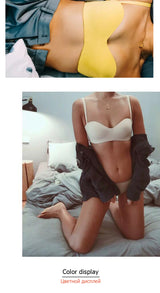 Invisible Strapless Seamless Underwear 1/2 Cup Bra