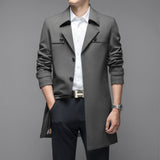 Autumn Men Long Trench Coats Superior Quality Male Fashion Outerwear