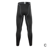 Men Compression Tight Leggings High Waist Lift Pants Fitness