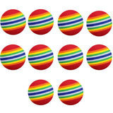 10pcs/bag EVA Foam Golf Balls  Indoor Practice Golf Soft Rainbow Ball