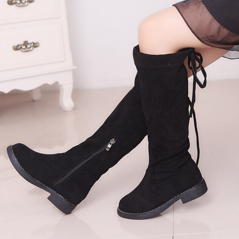 Girls Knee-high Long Boots Princess Fashion Autumn Winter Boots