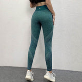 Stripe Seamless Sport Leggings Women High Waist Push Up Yoga Pants