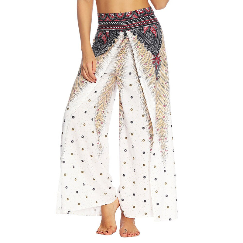 Wide Leg Pilate Vintage Trousers Palazzo Beach Pants