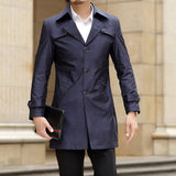 Trench Coats Superior Quality Buttons Male Fashion Outwear Jackets Smart