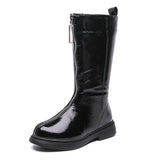 Kid's Double Zipper Little Girl Antiskid Princess Long Boots Shoes