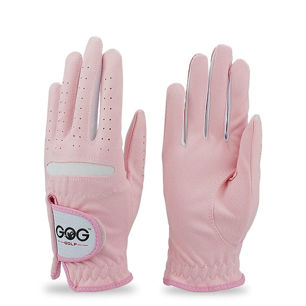Women Golf Gloves Pink Micro Soft Fiber Breathable Anti-Slip