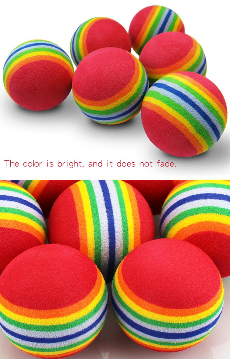 10pcs/bag EVA Foam Golf Balls  Indoor Practice Golf Soft Rainbow Ball