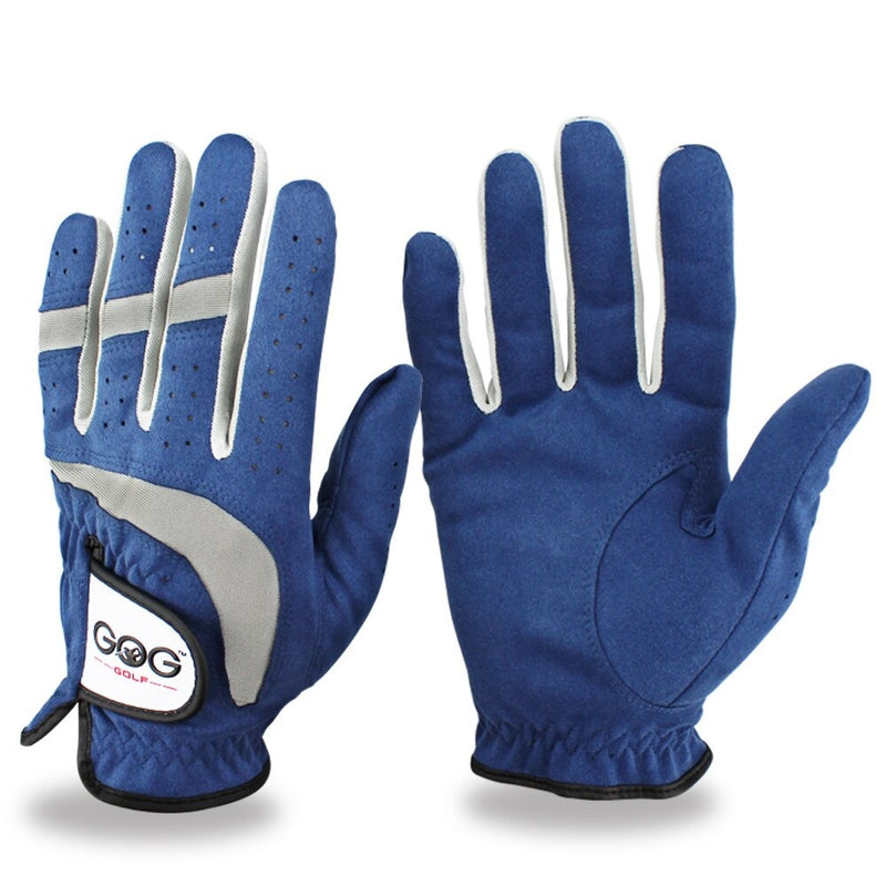 Men Golf Glove Left Hand Right Hand Micro Soft Fiber Breathable Blue