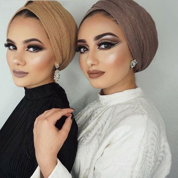 Bubble Plain Muslim Crinkle Hijab: Soft Cotton Elegance