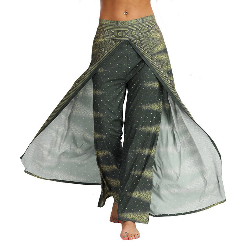 Women Palazzo Slit Wide Leg Beach Pants