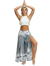 Slit Wide Leg Casual Beach Vintage Hippie Pants