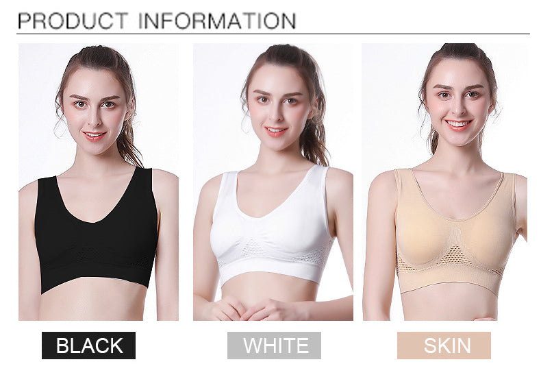 Cotton Breathable Wireless With Pads Seamless Bra