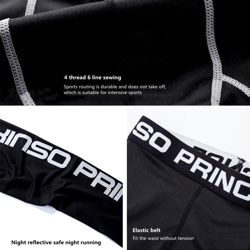 Mens Tight Gym Compression Pants Quick Dry Fit Sportswear