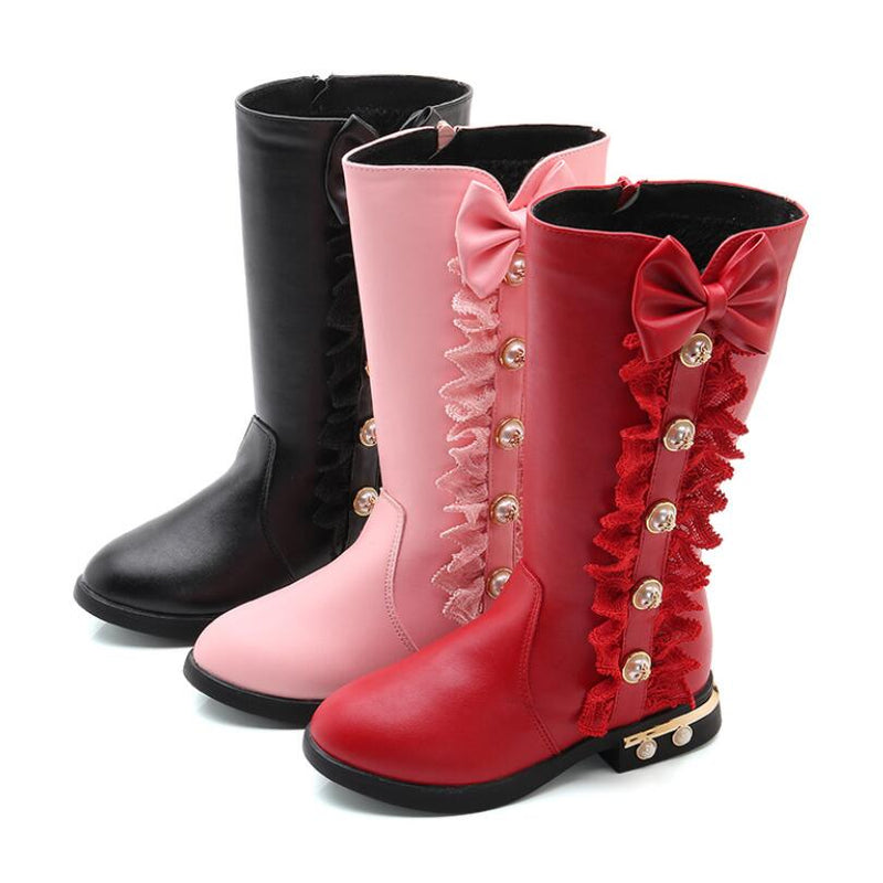 Long Children Snow Student Princess Knee Length Boots